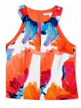 TRINA TURK Katy Poppy Floral Halter Top Womens - Size Small